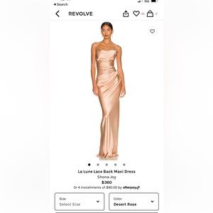 Shona Joy La Lune Lace Back Desert Rose Maxi Dress size 4